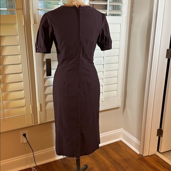 Stop Staring Dark Brown Retro Dress NWT 9-12-021 - Picture 3 of 8